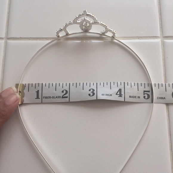 Silver toned rhinestone tiara headband - Picture 4 of 4